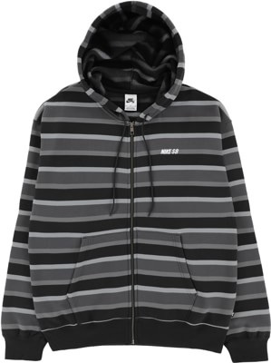 Nike SB Stripe Zip Hoodie - cool grey/anthracite - view large