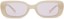 Dot Dash Code Sunglasses - white/purple lens - front