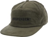 Independent Beacon Unstructured Snapback Hat - olive