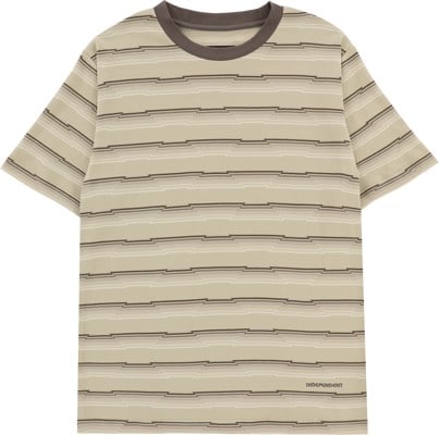 Independent Wired Ringer T-Shirt - sand stripe - view large
