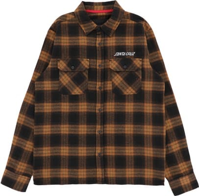 Santa Cruz Stone Flannel Shirt - black/brown - view large
