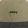 Obey Pigment 2 Tone Strapback Hat - pigment khaki - front detail