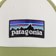 Patagonia P-6 Logo LoPro Trucker Hat - white w/ buckhorn green - front detail