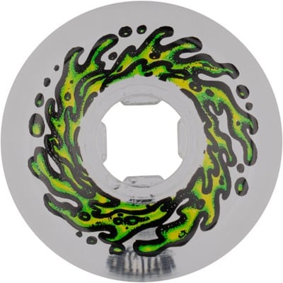 Slime Balls Mirror Vomits Skateboard Wheels - clear/green (99a) - view large
