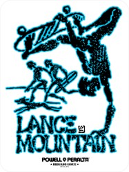 Powell Peralta Bones Brigade Lance Mountain Sticker - blue