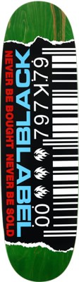 Black Label Ripped Barcode 9.0 Custom Egg Skateboard Deck - green - view large