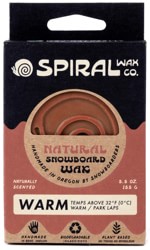 Spiral Wax Co Warm Temp Natural Snowboard Wax - red