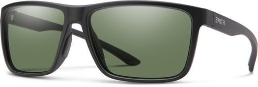 Smith Riptide Polarized Sunglasses - matte black/chromapop gray green polarized lens - view large
