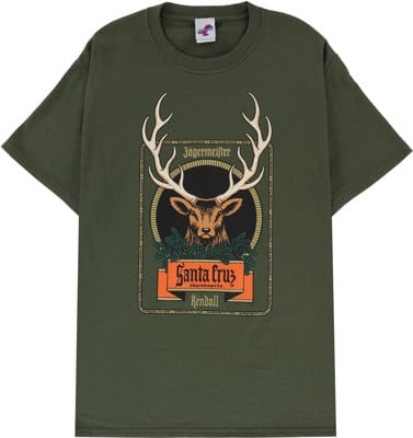 Santa Cruz Jägermeister Kendall Deer Front T-Shirt - olive - view large