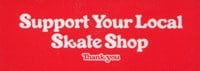 Thank You Support Mini Sticker - red