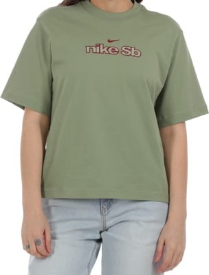 Nike SB Women's Logo Boxy T-Shirt - oil green - view large