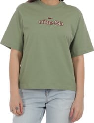 Nike SB Women's Logo Boxy T-Shirt - oil green