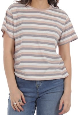 Volcom Women's Halite Stripe T-Shirt - dusty rose - view large