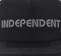 Independent Groundwork Snapback Hat - black - front detail