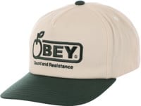 Obey Sound Snapback Hat - unbleached multi