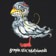 Anti-Hero Grimple Pigeon T-Shirt - black - front detail