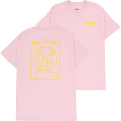 Krooked Moonsmile Raw T-Shirt - light pink/yellow - view large