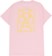 Krooked Moonsmile Raw T-Shirt - light pink/yellow - reverse
