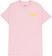 Krooked Moonsmile Raw T-Shirt - light pink/yellow - front