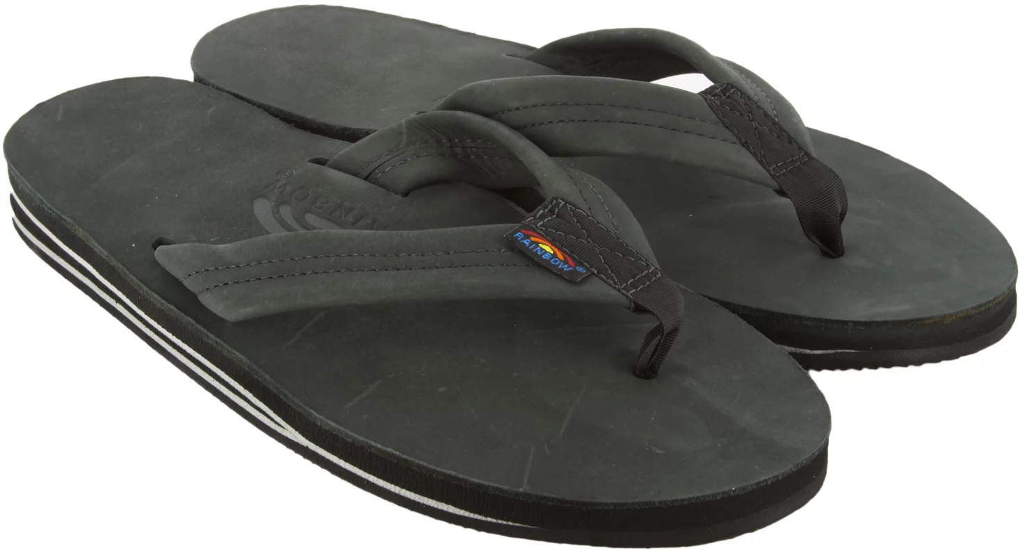 Rainbow Sandals Premier Leather Double Layer Sandals - black | Tactics