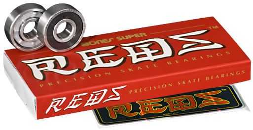 Bones Bearings Super Reds Skateboard Bearings - black - view large