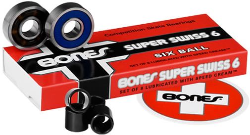 Bones Bearings Super Swiss 6 Skateboard Bearings - view large