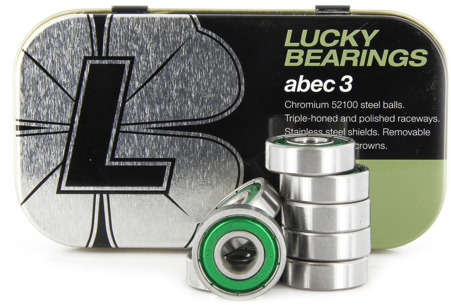 Lucky ABEC 3 Skateboard Bearings Tactics