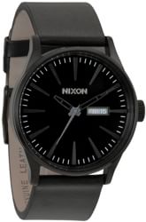 Nixon Sentry Leather Watch - all black