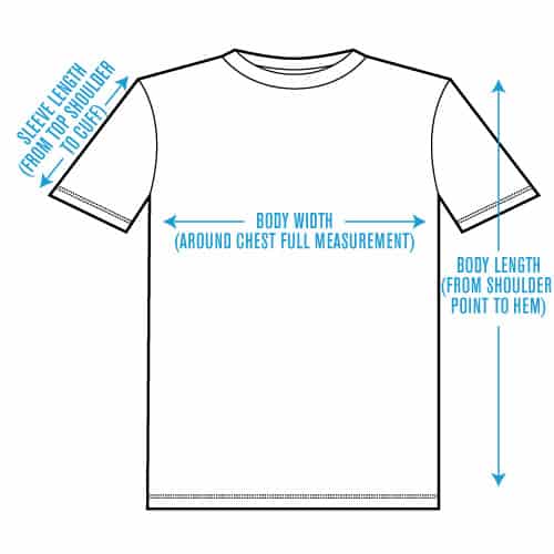 Body Width Size Chart