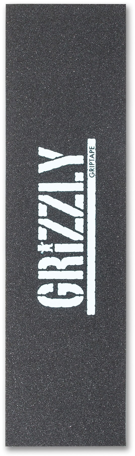 Grizzly Stamp Print Perforated Skateboard Grip Tape black/white print