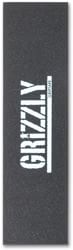Grizzly Stamp Print Perforated Skateboard Grip Tape - black/white print