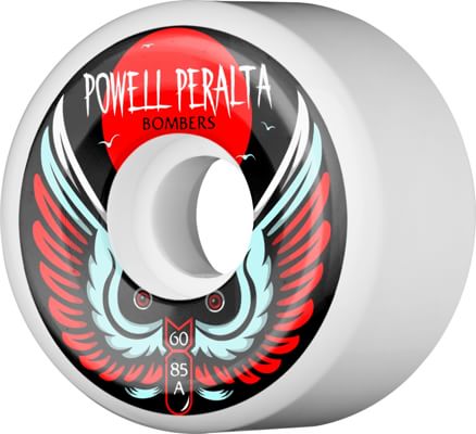 Powell Peralta Bombers 3 Cruiser Skateboard Wheels - white 60 (85a) - view large
