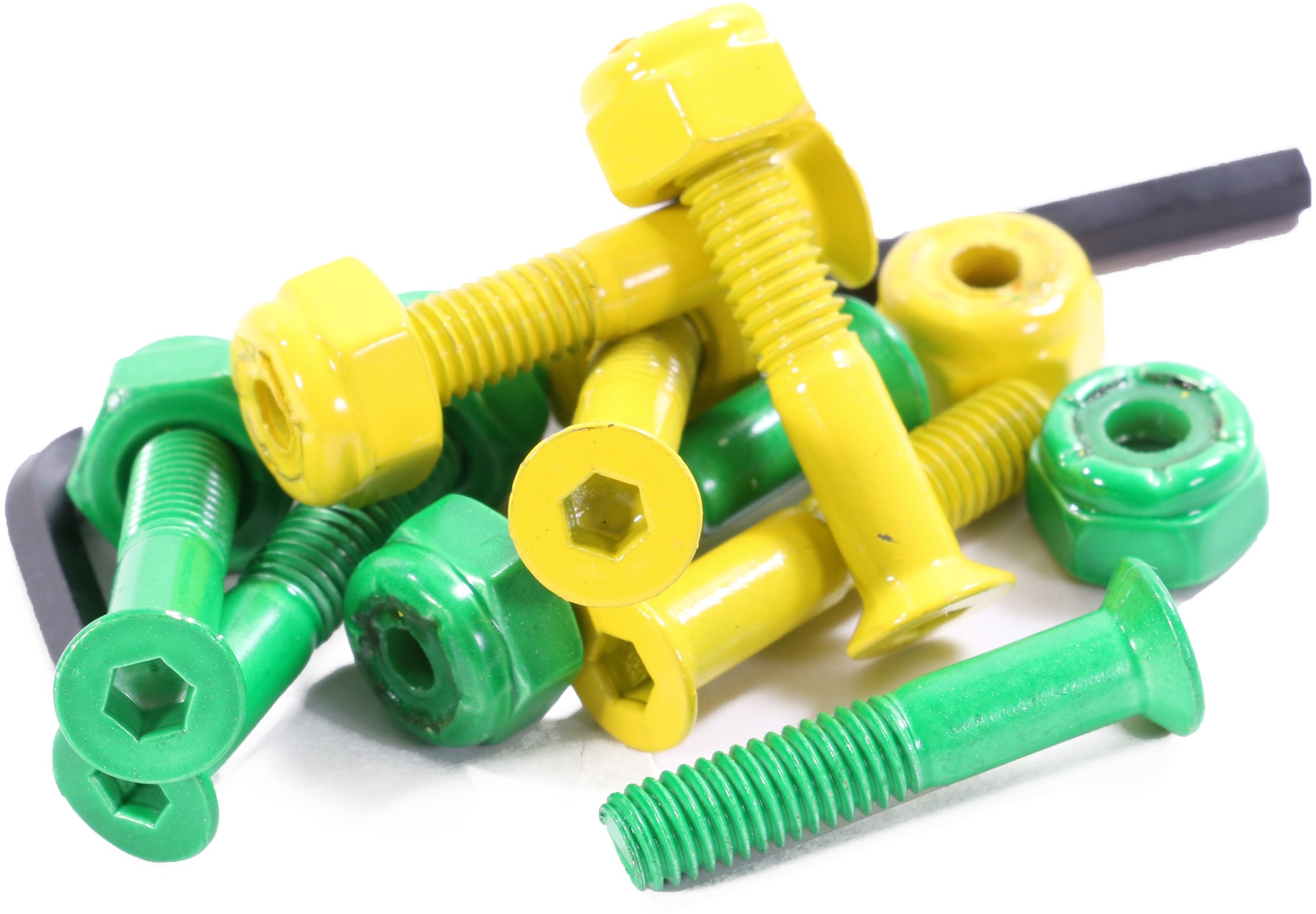 Shake Junt Allen BagOBolts Skateboard Hardware all green/yellow