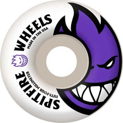 Spitfire Bighead Skateboard Wheels - white/purple 54 (99d) - view large