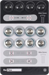 Burton M6 Re:Flex Snowboard Hardware Set - silver