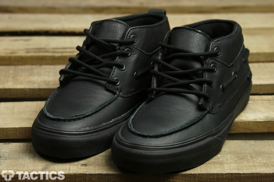 vans era all black leather