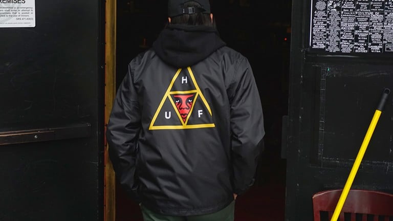 Collab Coaches Jacket huf x obey collection Collab Coaches Jacket huf x obey collection