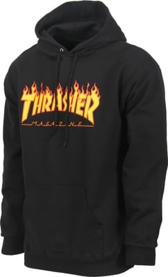 Thrasher Flame Hoodie - black - view large