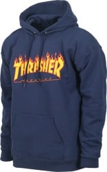 Thrasher Flame Hoodie - navy
