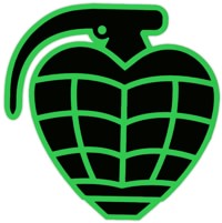 Thunder Grenade Diecut LG Sticker - black/green