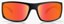 MADSON Magnate Polarized Sunglasses - black matte/red chrome polarized lens - front