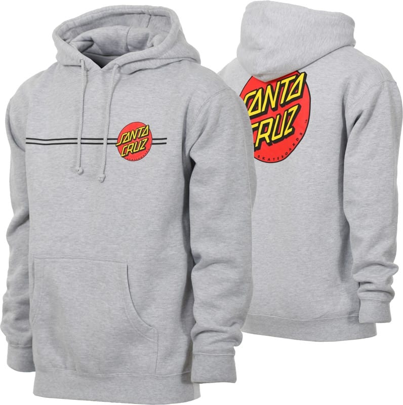 Santa Cruz Classic Dot Hoodie Grey Heather Tactics