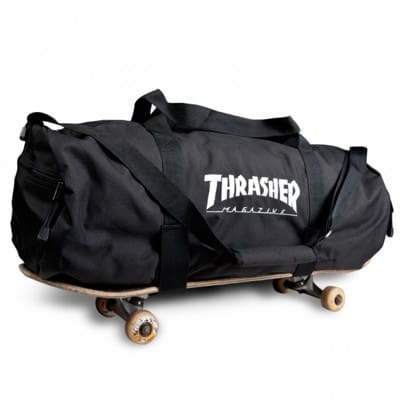 Thrasher Logo Duffle W/ Skate Straps - black - view large