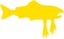 Salmon Arms Fish Die-Cut Sticker - yellow