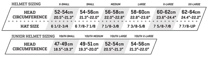 Protec Bike Helmet Size Chart