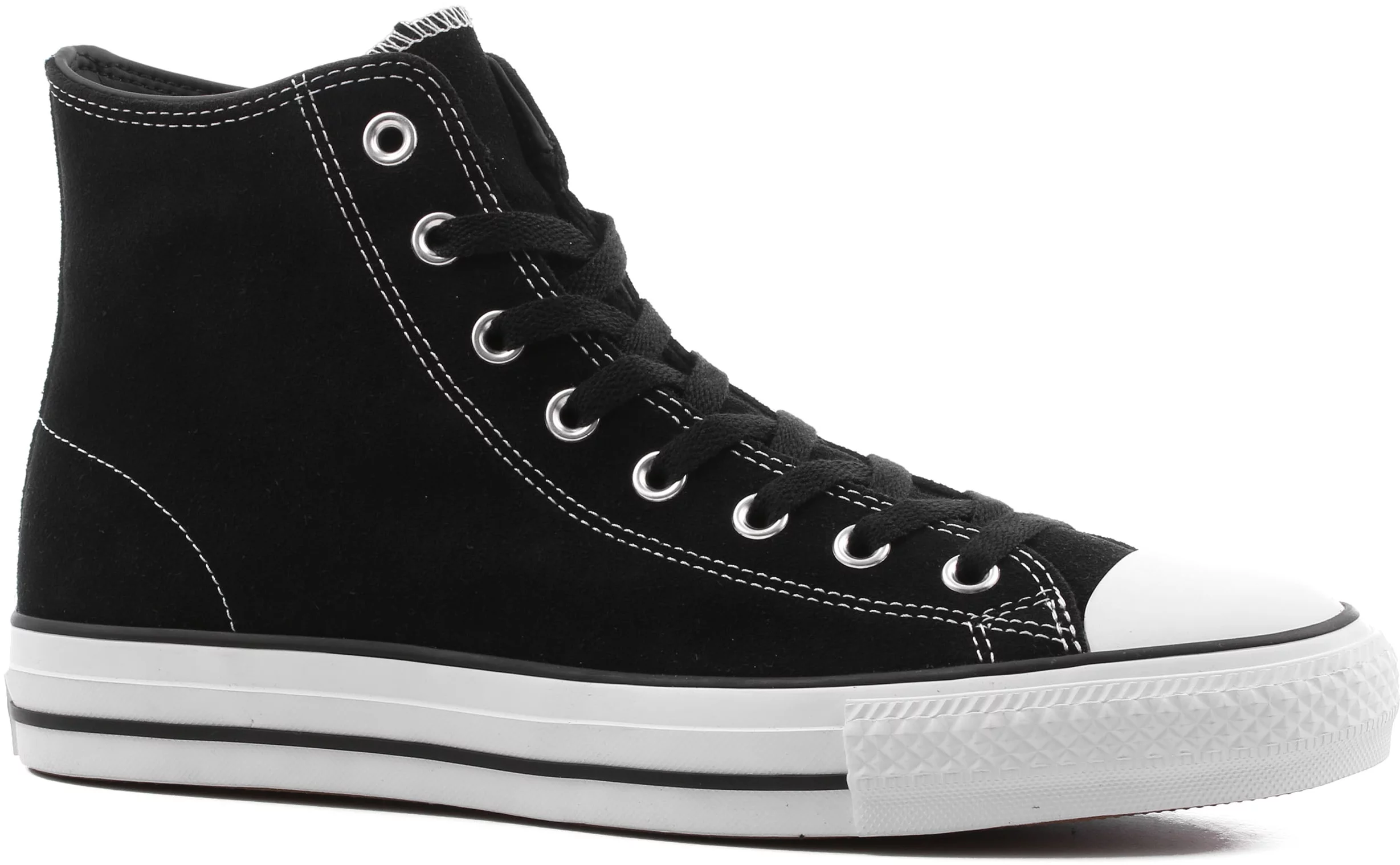 Vaak gesproken beeld gangpad Converse Chuck Taylor All Star Pro High Skate Shoes - (suede)  black/black/white - Free Shipping | Tactics