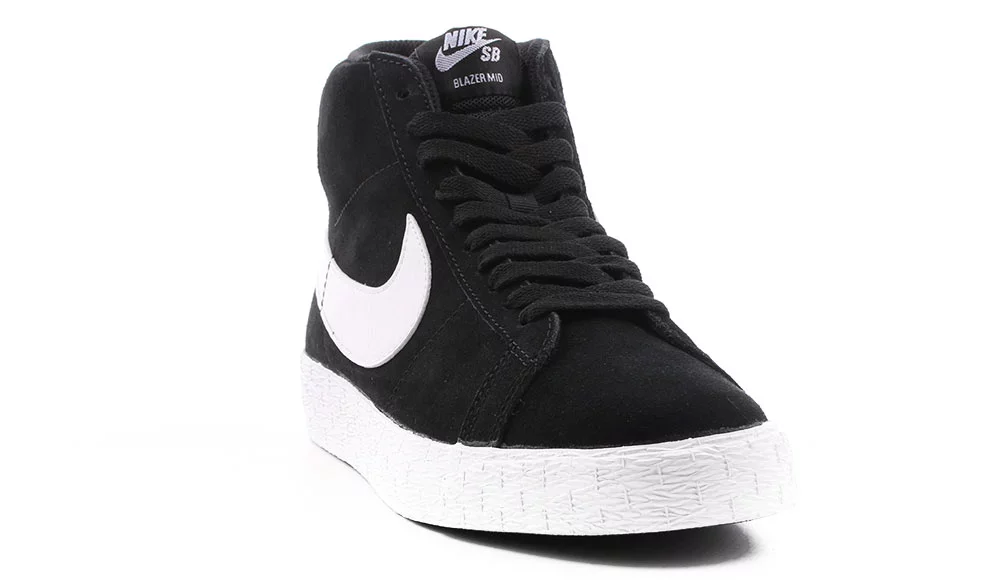 Nike Sb Zoom Blazer Mid Skate Shoes Black White White White Free Shipping Tactics