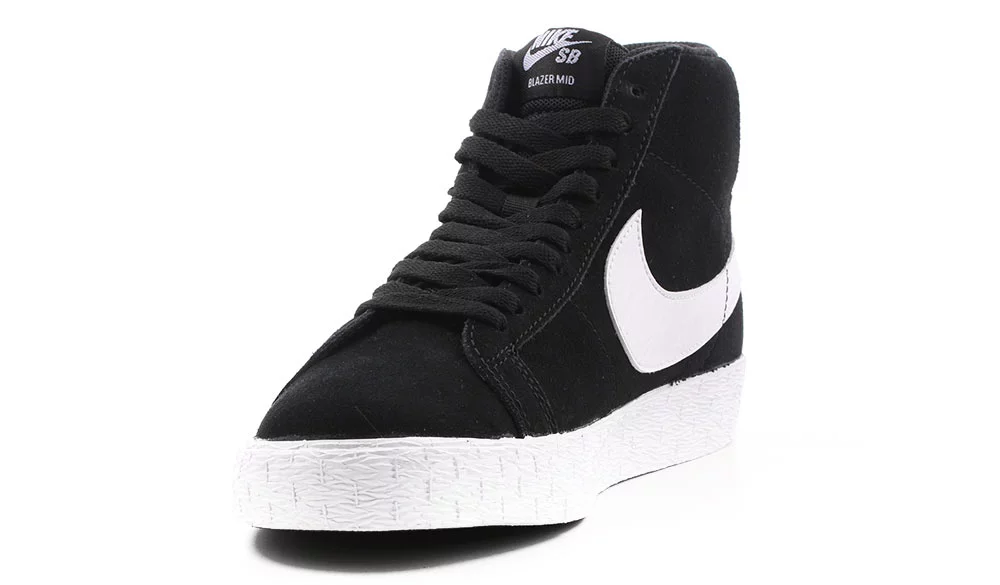 Nike Sb Zoom Blazer Mid Skate Shoes Black White White White Free Shipping Tactics