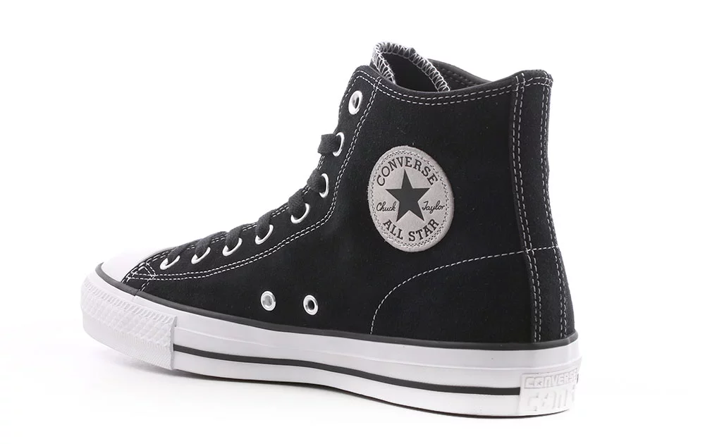 Converse Chuck Taylor All Star Pro High Skate (suede) black/black/white | Tactics