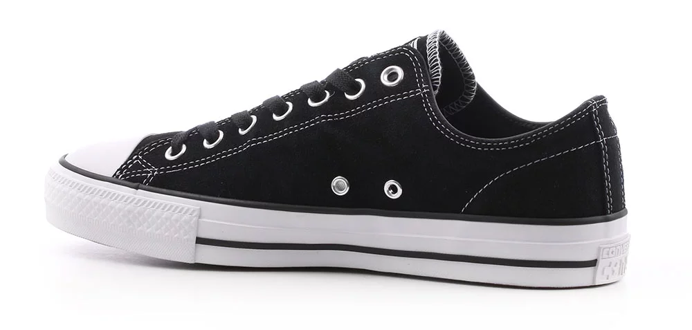 Converse Chuck Taylor All Star Pro Skate Shoes - (suede) black/black/white  - Free Shipping | Tactics